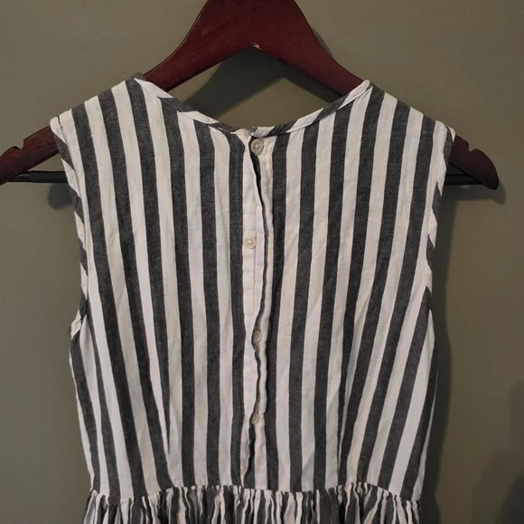 THE GREAT.  Striped Cotton Midi Dress Size 1 - Picture 12 of 13